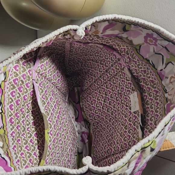 Vera Bradley floral shulder bag purse  side pocket side zip - Picture 7 of 13